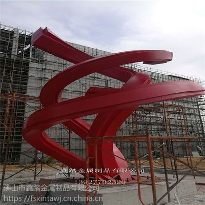 阳江喜庆中国红纯手工锻造不锈钢飘带雕塑 不锈钢创意【雕塑】产品特点